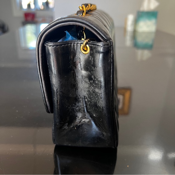 Chanel Vintage Diana Flap Bag Quilted Patent Leather Small - Picture 6 of 13